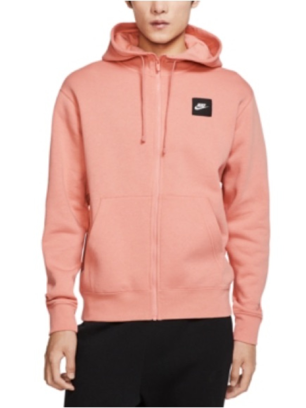 Nike Just Do It Full Zip Hoodie in Pink Quartz-L